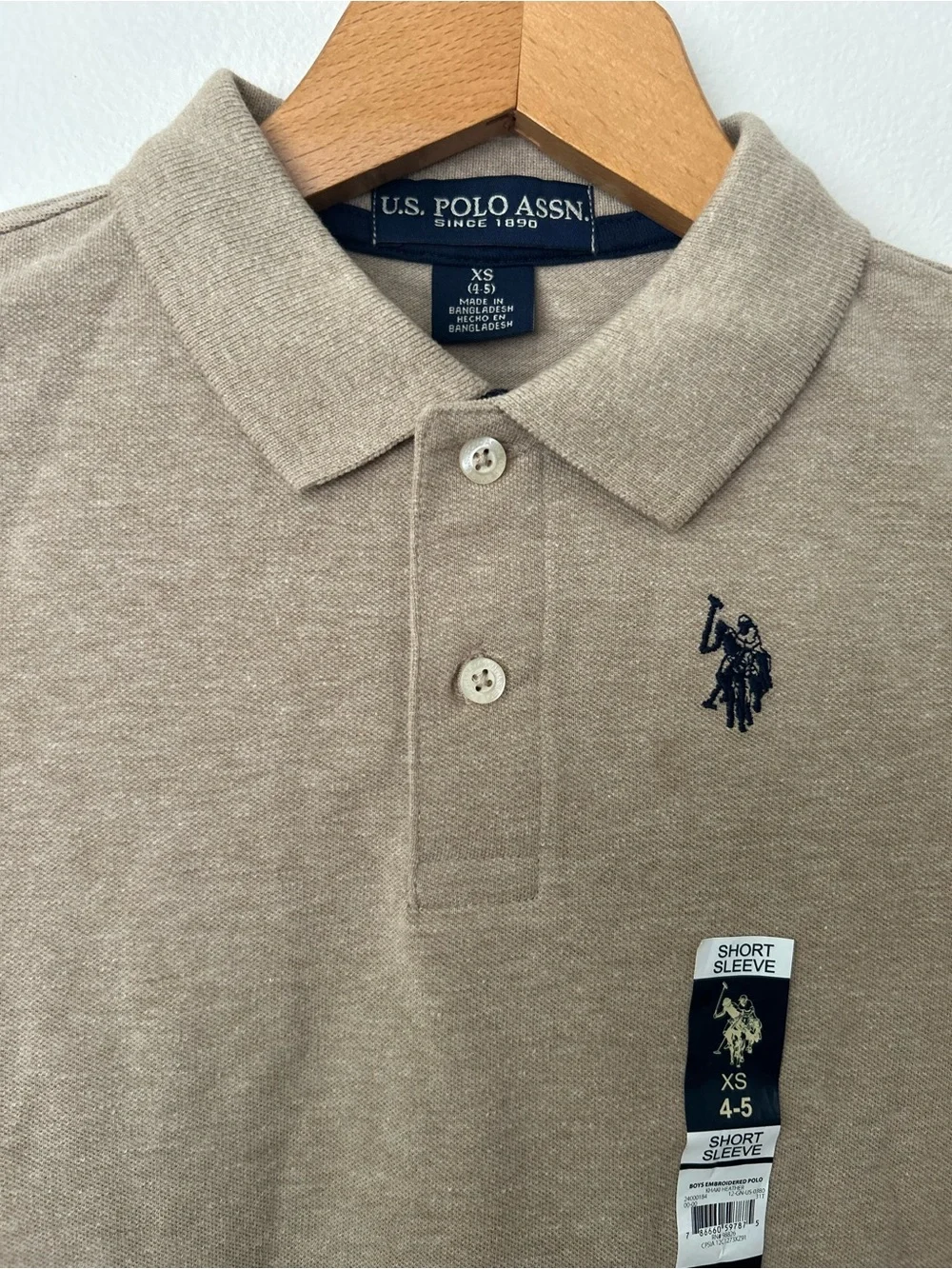 U.S. Polo Brown Polo Shirt (size: XS 4-5)